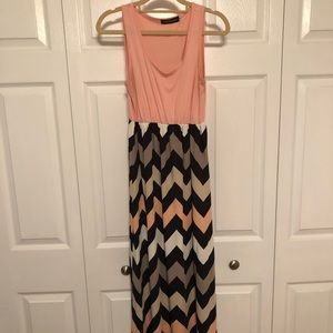 Chevron maxi dress